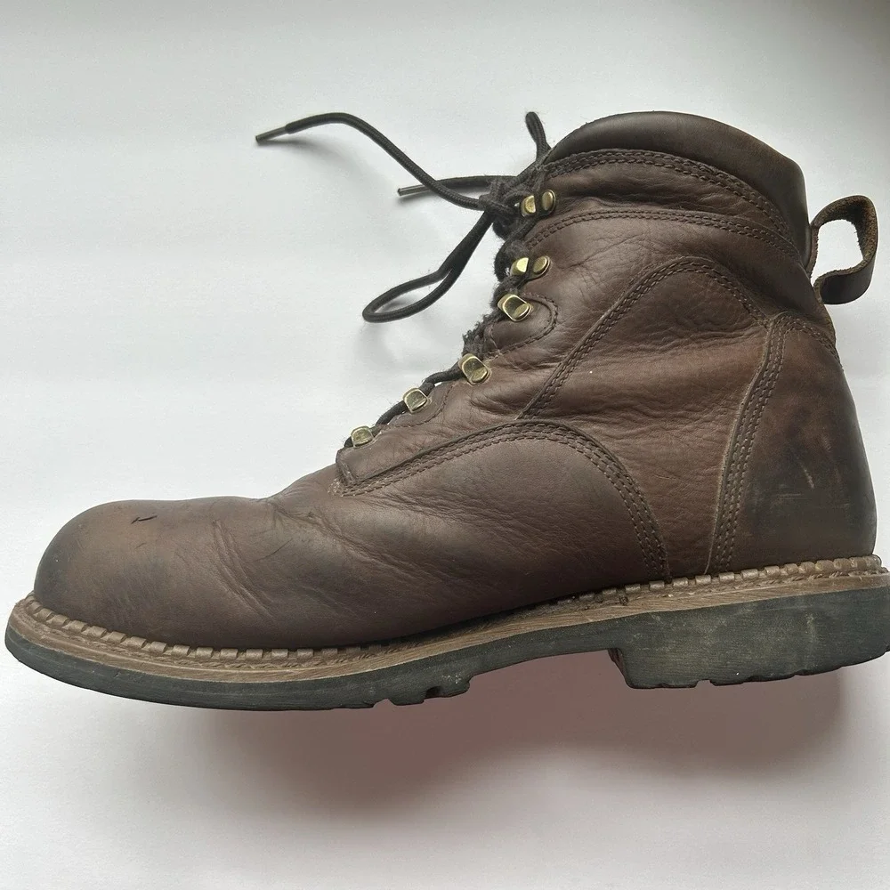 GEORGIA‎ BOOTS Mens 12W Steel Toe Renegade Work Hammer Brown Leather Wtpf G6303
